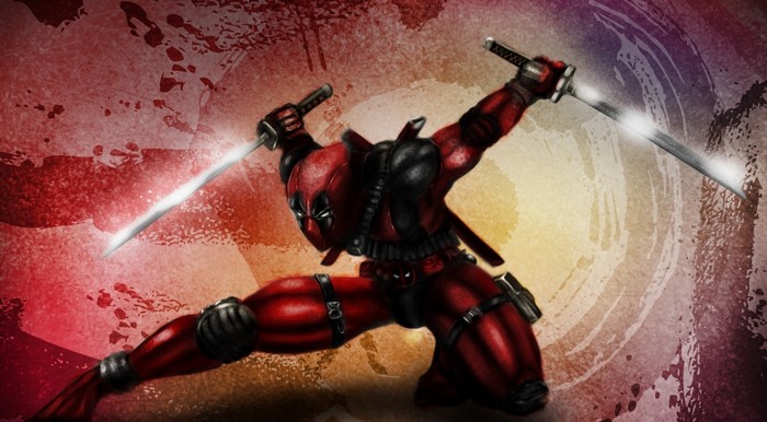 Deadpool with two swords