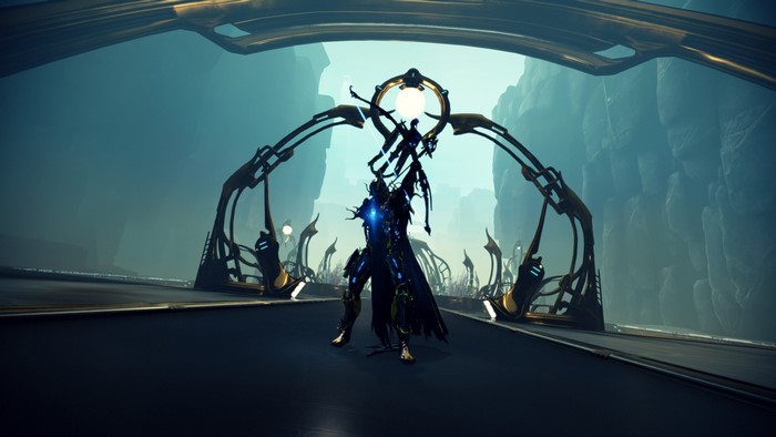 Excalibur Umbra from Warframe with a bow