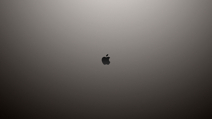 Apple logo on a textured background