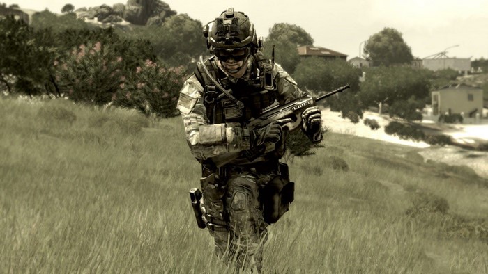 Soldier with weapon in Arma 3