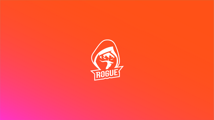 Rogue logo with gradient background