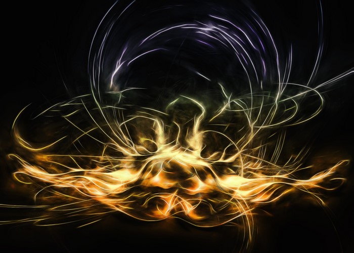 Abstract fractal light patterns