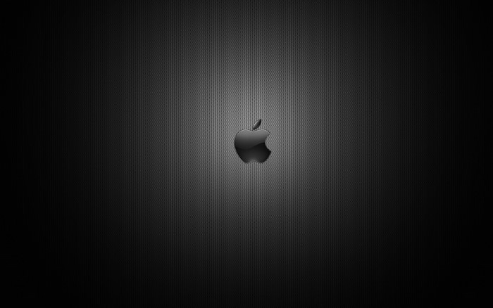 Apple logo on a dark textured background