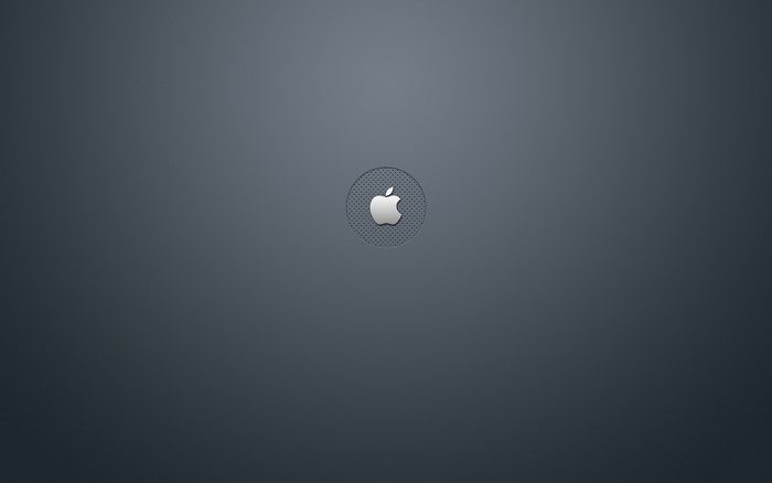 Apple logo on a dark gray background