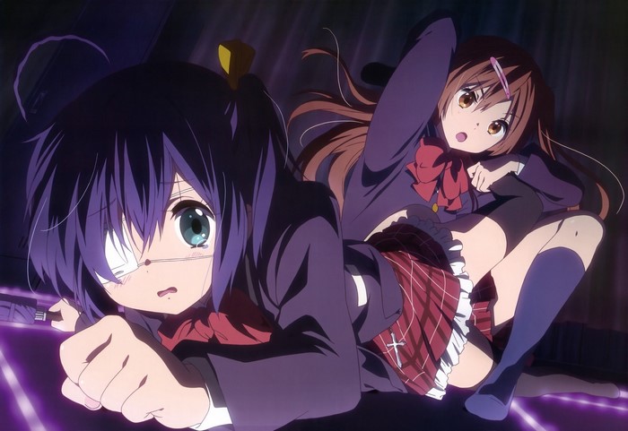 Rikka Takanashi and Shinka Nibutani from Chuunibyou demo Koi ga Shitai! anime