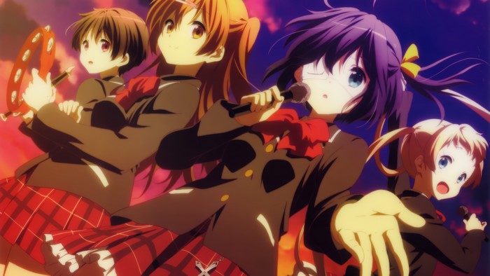 4K artwork of anime girls from Chuunibyou demo Koi ga Shitai!