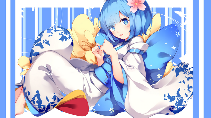 Rem from Re:Zero wearing a yukata