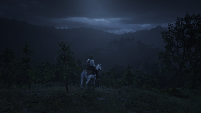 Man on horse in Red Dead Redemption 2