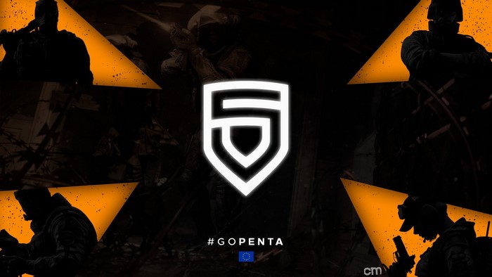 Penta Esports logo with soldiers and orange accents