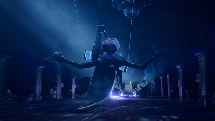 4K League of Legends character in blue lighting