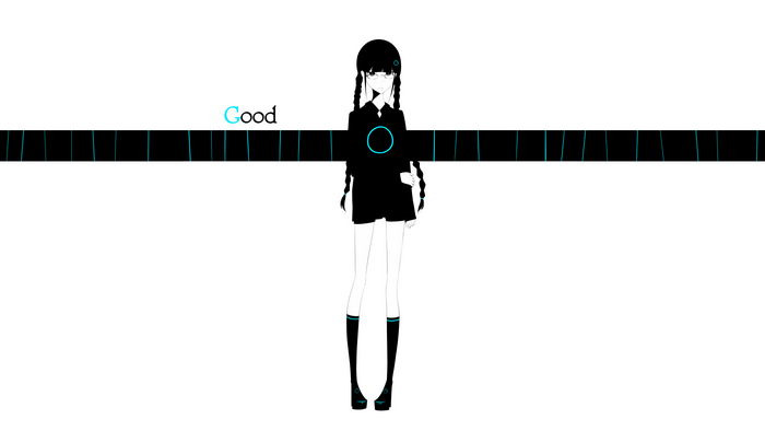 Anime girl with glasses and pigtails