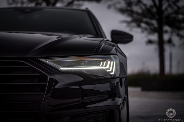 4K Audi A6 Car Headlight