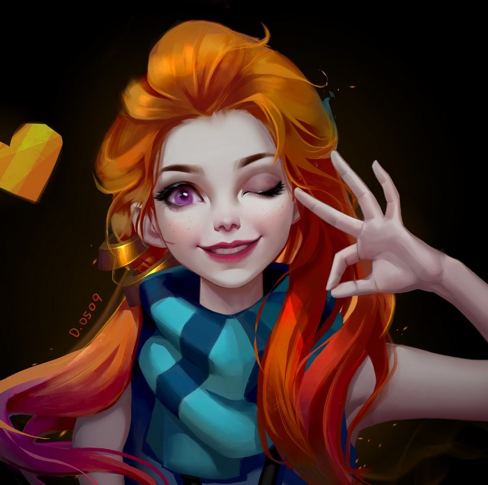 Zoe from League of Legends fan art