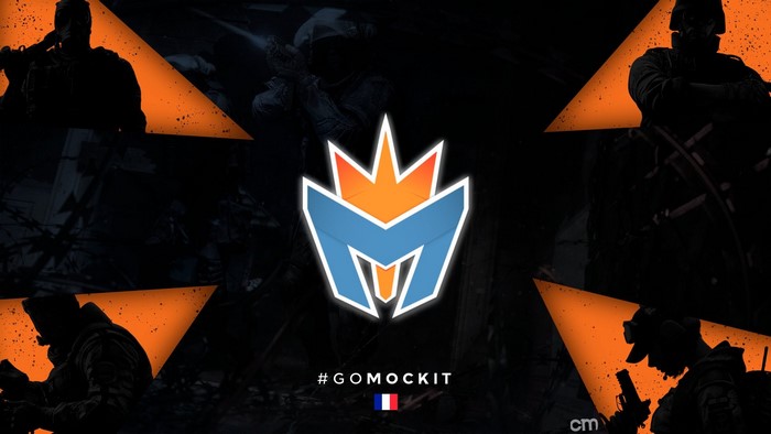 Mockit logo with soldiers and orange accents
