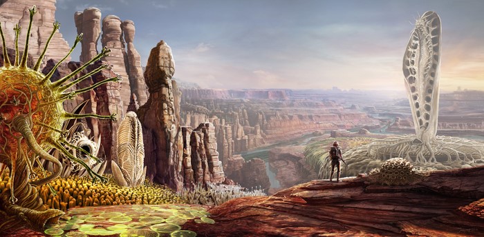 4K Science Fiction Alien Planet Landscape