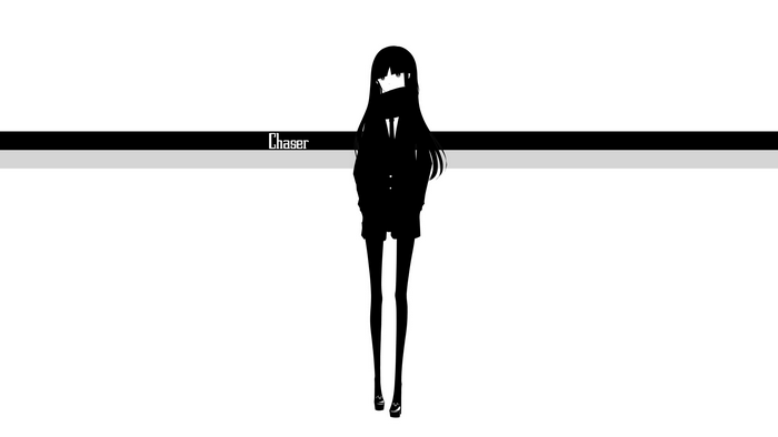 Anime girl with long hair and shorts