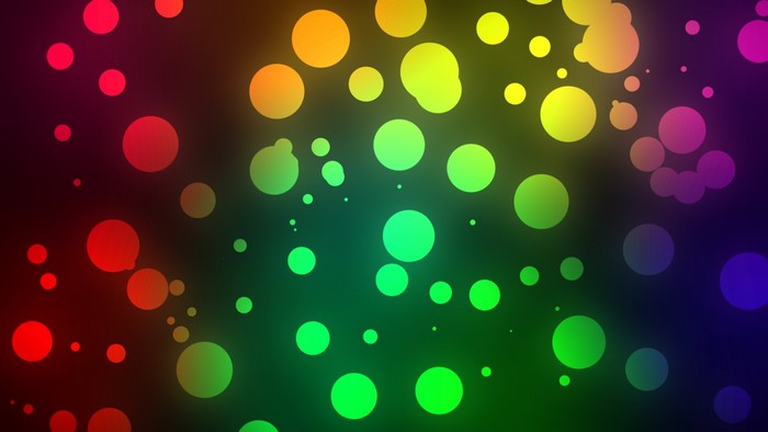 Colorful bokeh lights on a dark background
