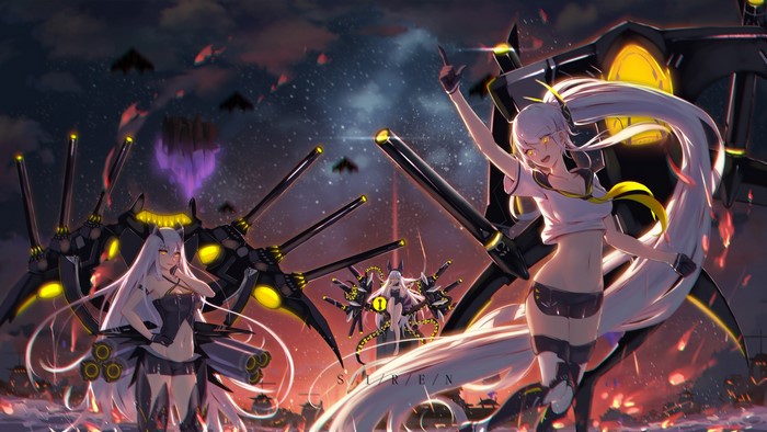 Azur Lane Purifier and allies in a battle scene