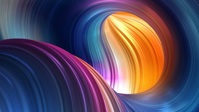 Abstract colorful swirling shapes