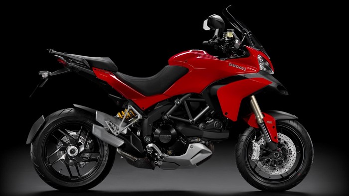Red Ducati Multistrada motorcycle