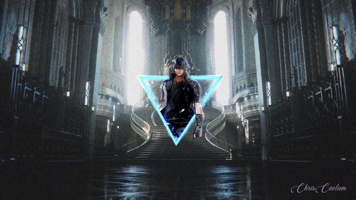 Noctis from Final Fantasy XV in a triangle