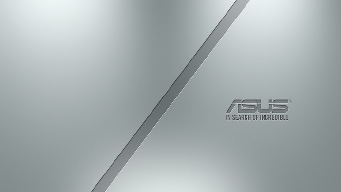 ASUS logo on a gray background
