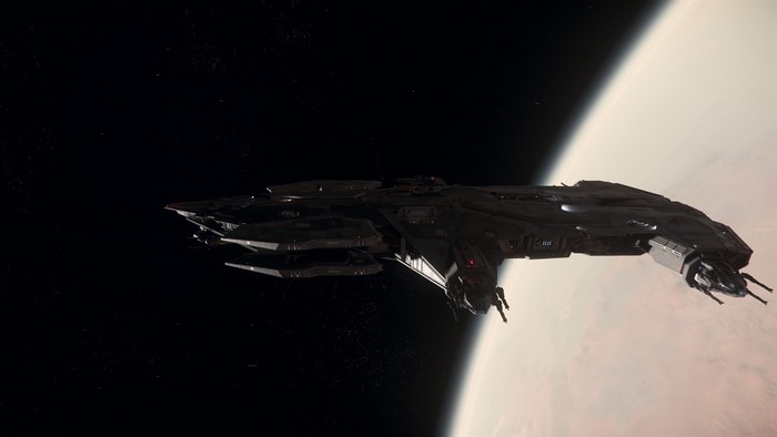 4K Star Citizen spaceship in space