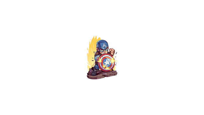 Chibi Captain America from Marvel Comics