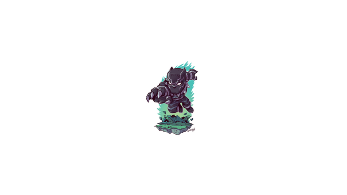 Chibi Black Panther from Marvel Comics