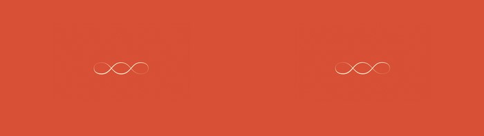 Two infinity symbols on orange background