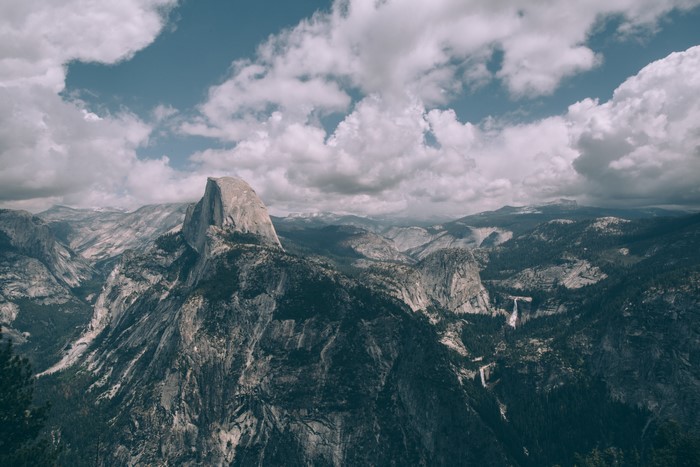 4K landscape of mountains and clouds