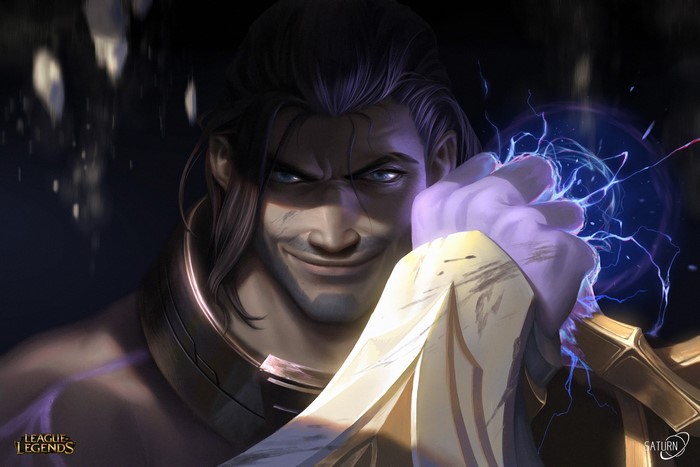 Sylas from League of Legends with magic