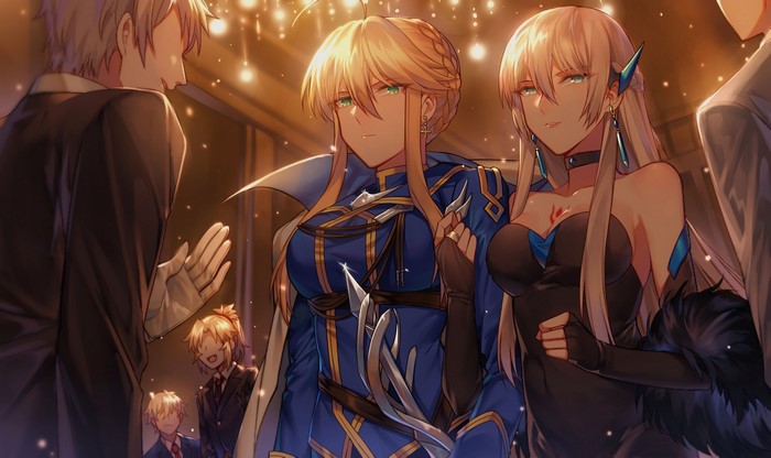 4K Fate/Grand Order Mordred and Artoria Pendragon Lancer