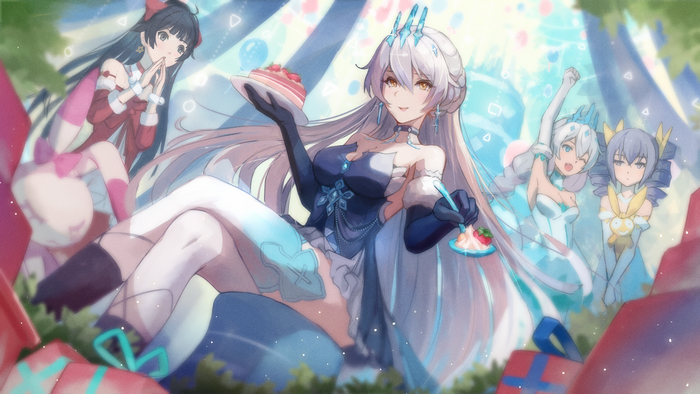 4K Honkai Impact 3rd anime girls celebrating