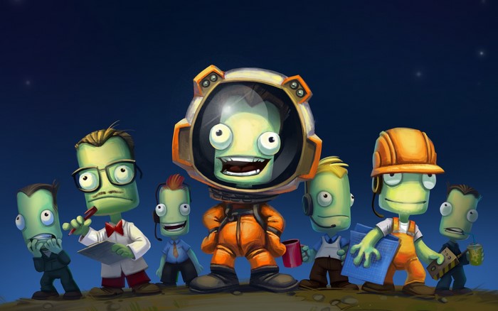 Kerbal Space Program characters in space