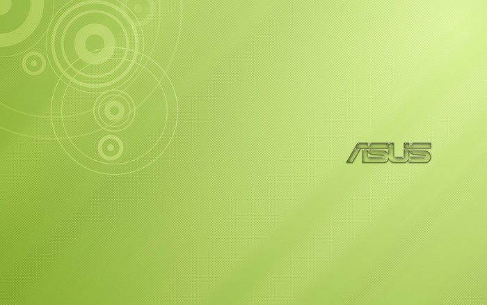 ASUS logo on a green abstract background