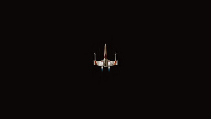 Star Wars X-wing Fighter in Space