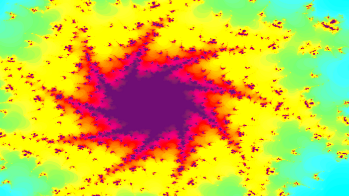 Abstract fractal pattern with vibrant colors