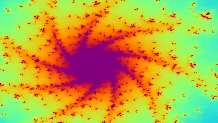 Abstract fractal pattern with vibrant colors