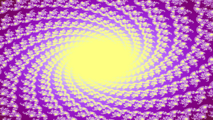 Purple and yellow fractal spiral pattern