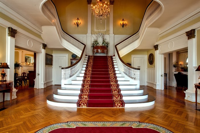 Grand staircase in a luxurious house interior