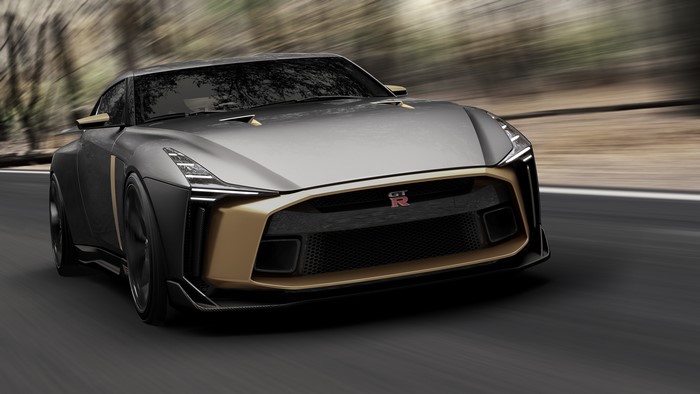 Nissan GT-R Super Car on a Road