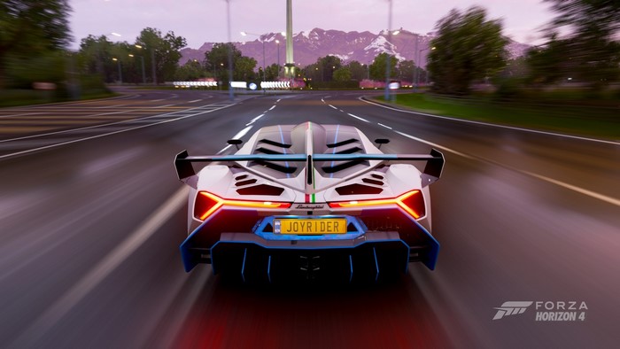 Lamborghini Veneno driving in Forza Horizon 4