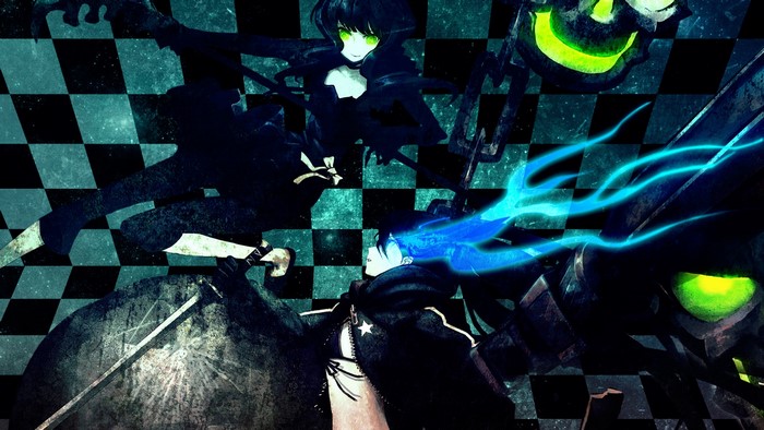 Black Rock Shooter and Dead Master fighting