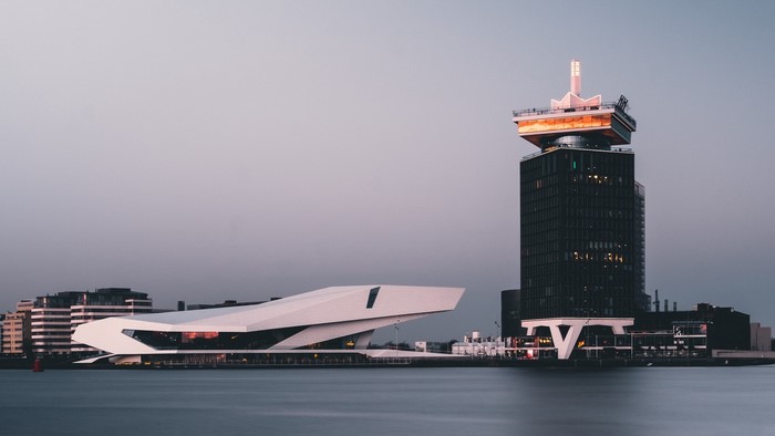 EYE Filmmuseum and A'DAM Tower in Amsterdam