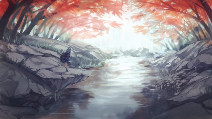 Touhou: Kawashiro Nitori by a River