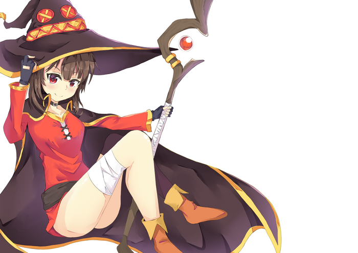 Megumin from KonoSuba with staff