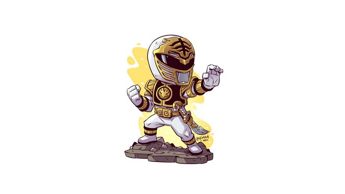 White Ranger from Power Rangers by Derek Laufman