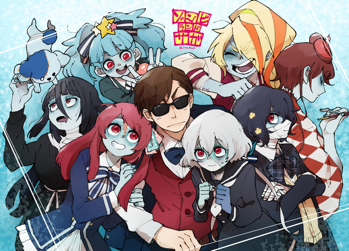 Zombieland Saga characters with manager