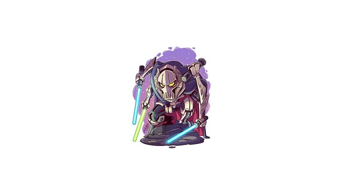 General Grievous from Star Wars with Lightsabers